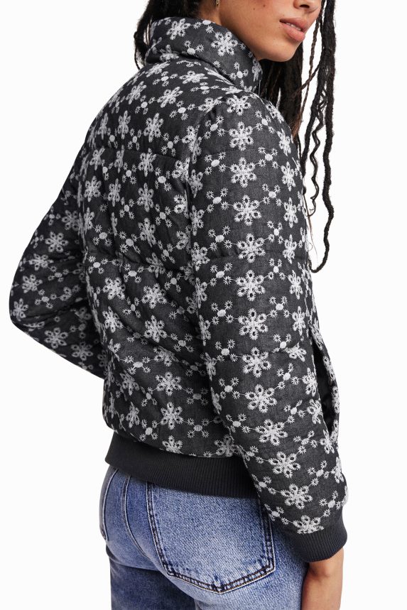 Women DesigualLace quilted jacket Clothing 68X2401045