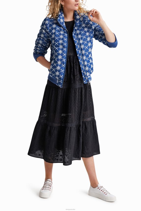 Women DesigualLace quilted jacket Clothing 68X240512