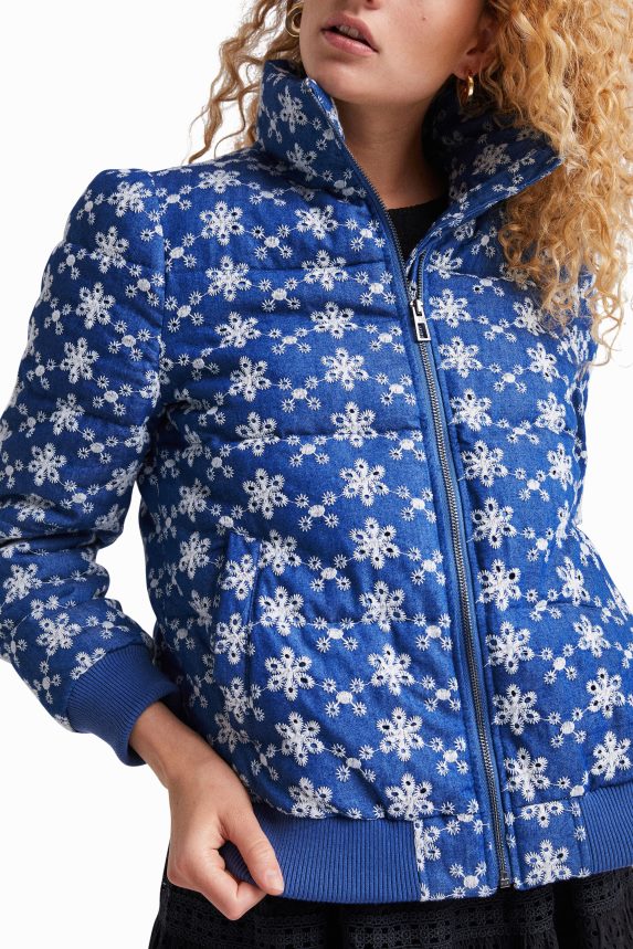 Women DesigualLace quilted jacket Clothing 68X240512