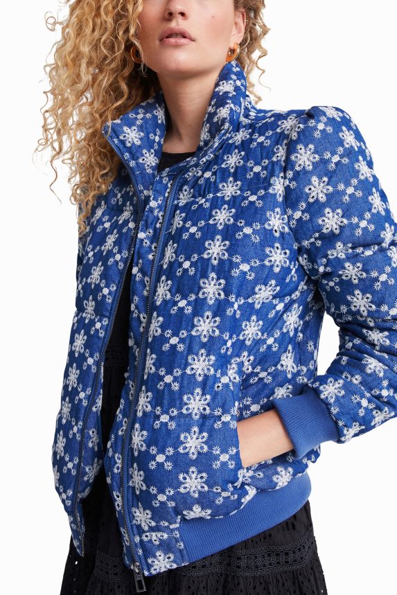 Women DesigualLace quilted jacket Clothing 68X240512