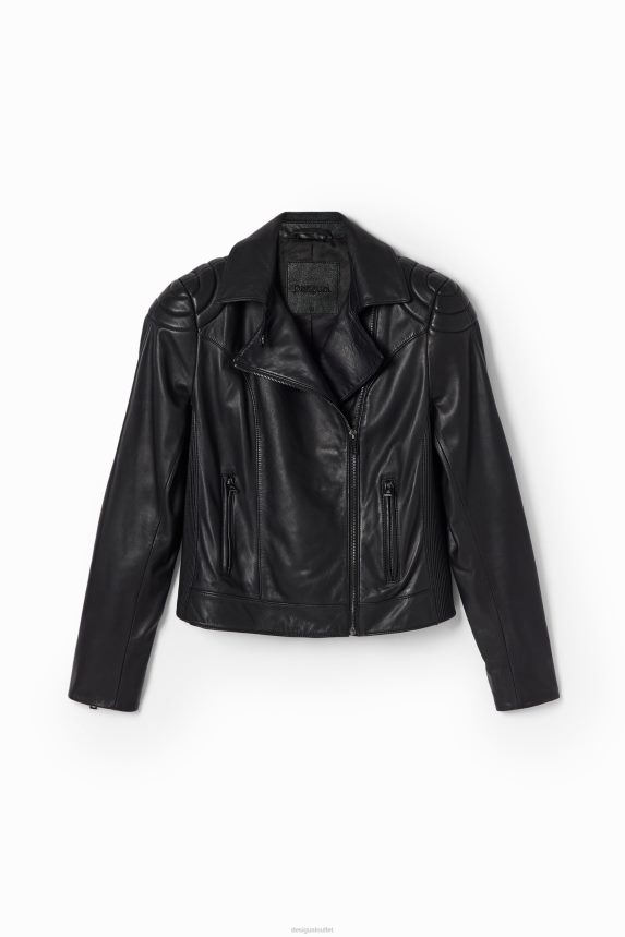 Women DesigualLeather-effect biker jacket Clothing 68X2401140