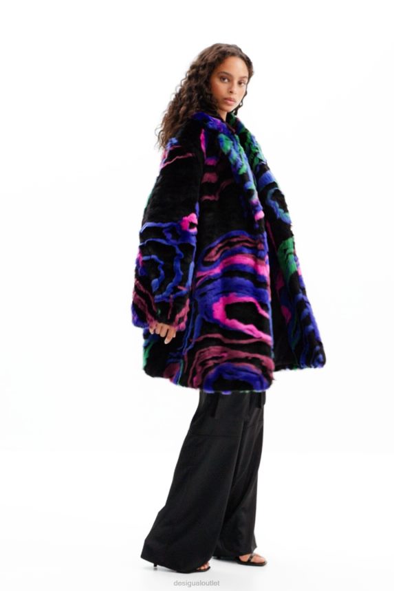 Women DesigualM. Christian Lacroix fur-effect coat Clothing 68X240134