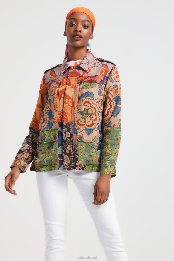 Women DesigualM. Christian Lacroix tropical patchwork jacket Clothing 68X240929
