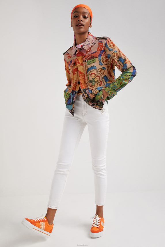 Women DesigualM. Christian Lacroix tropical patchwork jacket Clothing 68X240929