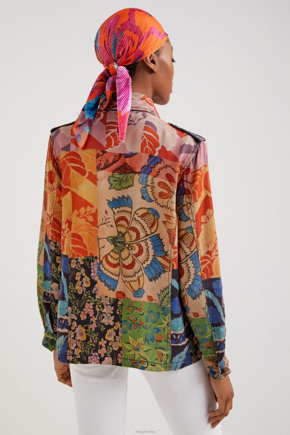 Women DesigualM. Christian Lacroix tropical patchwork jacket Clothing 68X240929