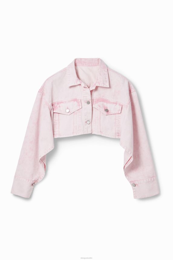 Women DesigualMaitrepierre cropped denim jacket Clothing 68X240771