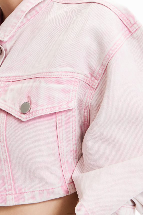 Women DesigualMaitrepierre cropped denim jacket Clothing 68X240771