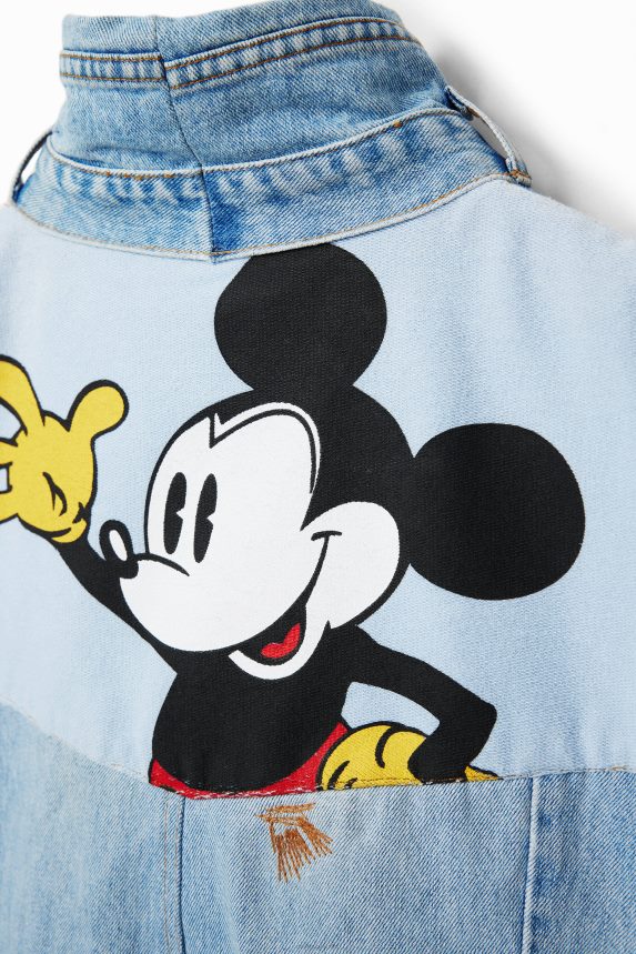 Women DesigualMickey Mouse Icon denim vest - Black Clothing 68X240976