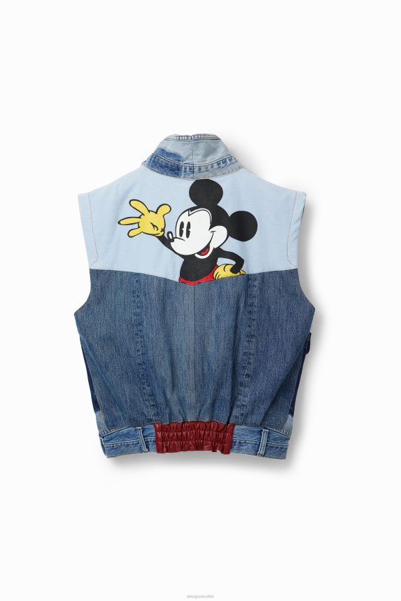 Women DesigualMickey Mouse Icon denim vest - Red Clothing 68X240977