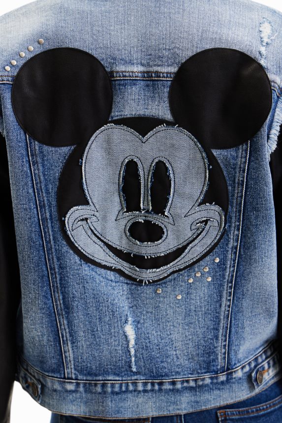 Women DesigualMickey Mouse hybrid denim jacket Clothing 68X240371