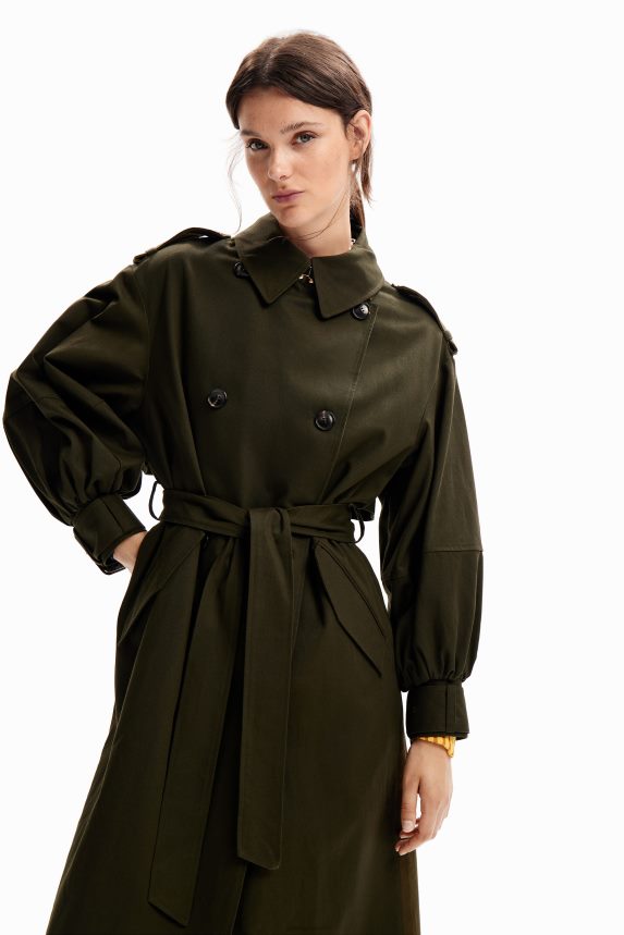 Women DesigualOversize belted trench coat Clothing 68X240251