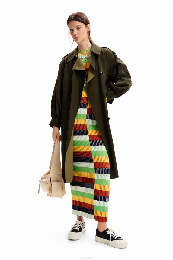 Women DesigualOversize belted trench coat Clothing 68X240251