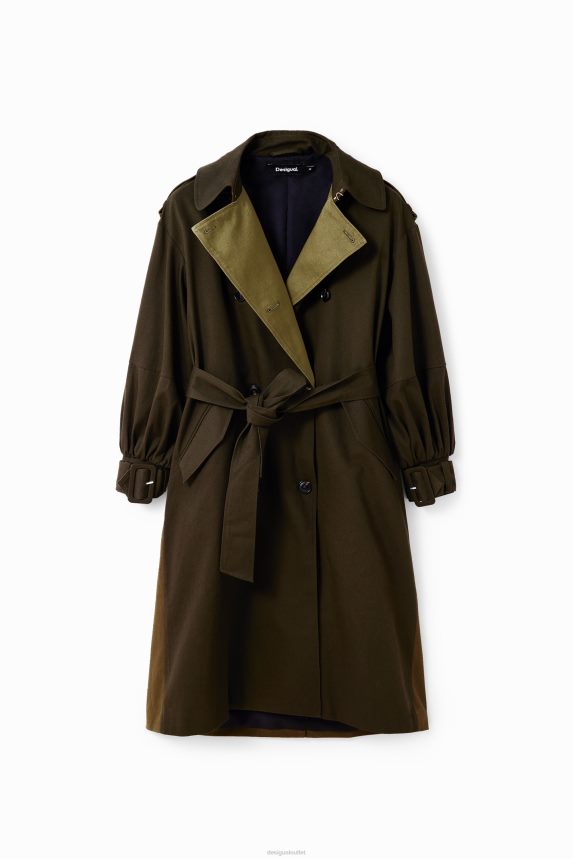 Women DesigualOversize belted trench coat Clothing 68X240251