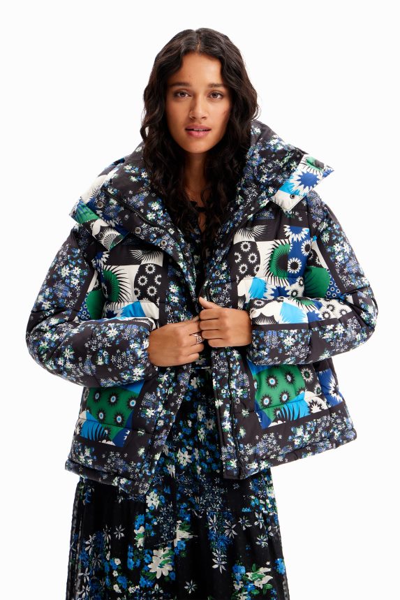 Women DesigualPadded patchwork jacket Clothing 68X240149