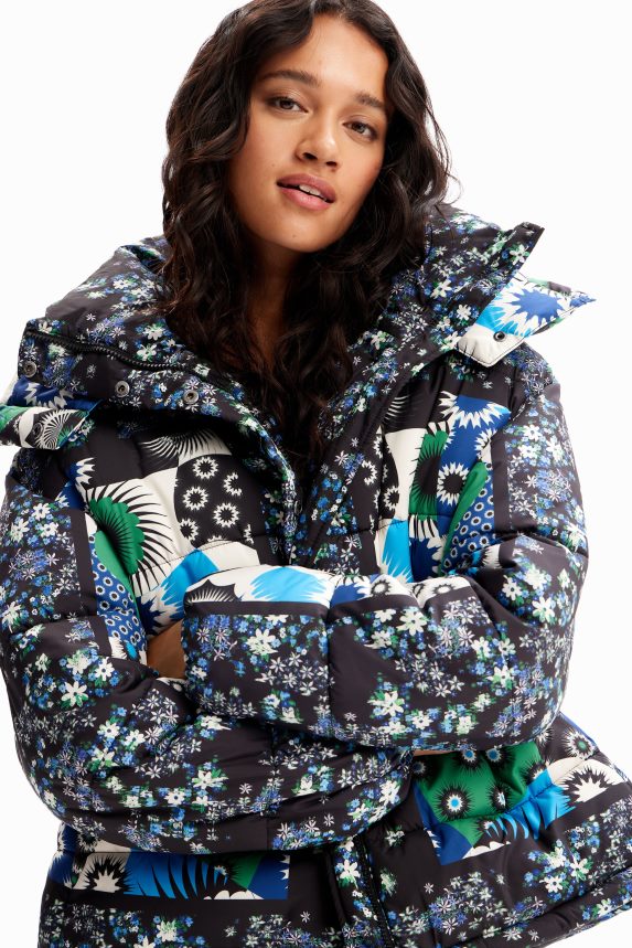 Women DesigualPadded patchwork jacket Clothing 68X240149