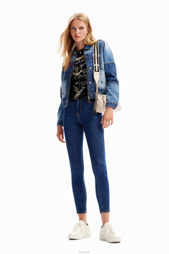 Women DesigualPatchwork denim trucker jacket Clothing 68X240240