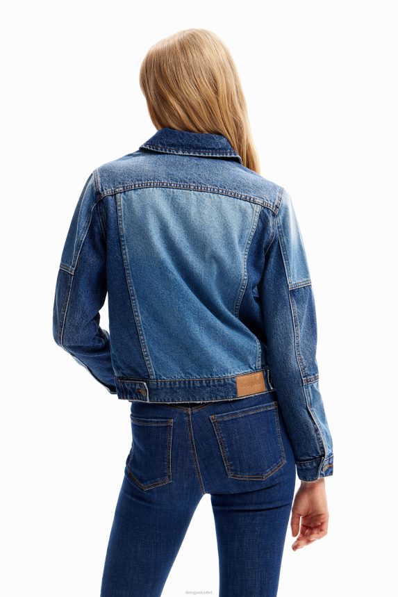 Women DesigualPatchwork denim trucker jacket Clothing 68X240240