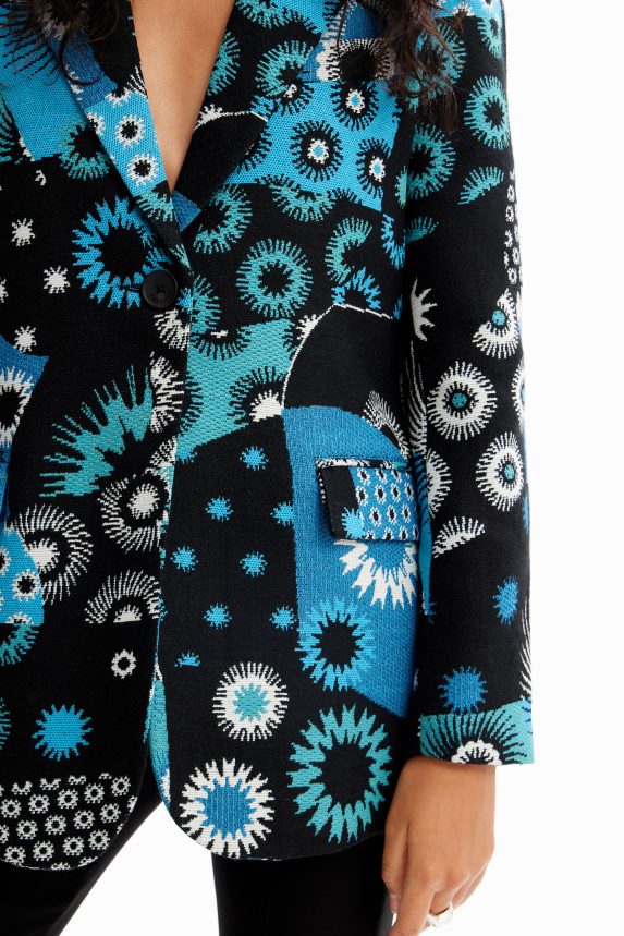 Women DesigualPatchwork jacquard blazer Clothing 68X240150
