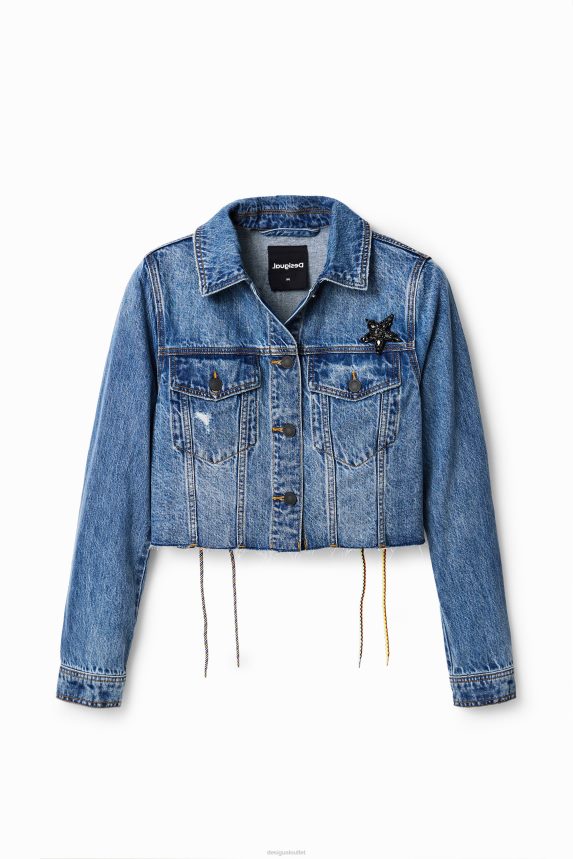 Women DesigualShort Power denim jacket Clothing 68X240720