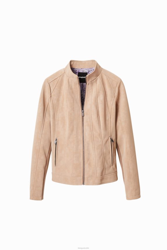 Women DesigualSlim biker jacket Clothing 68X2401037