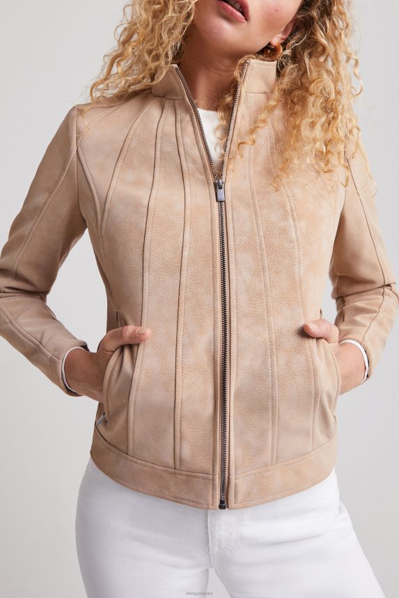 Women DesigualSlim biker jacket Clothing 68X2401037