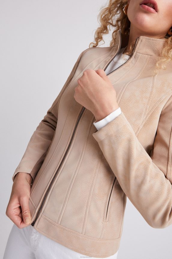 Women DesigualSlim biker jacket Clothing 68X2401037