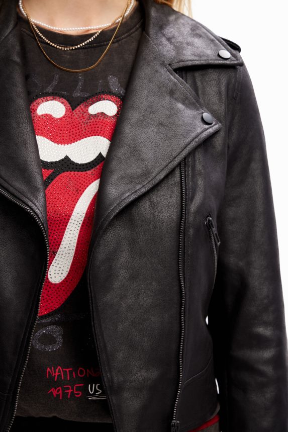 Women DesigualSlim biker jacket Clothing 68X240215