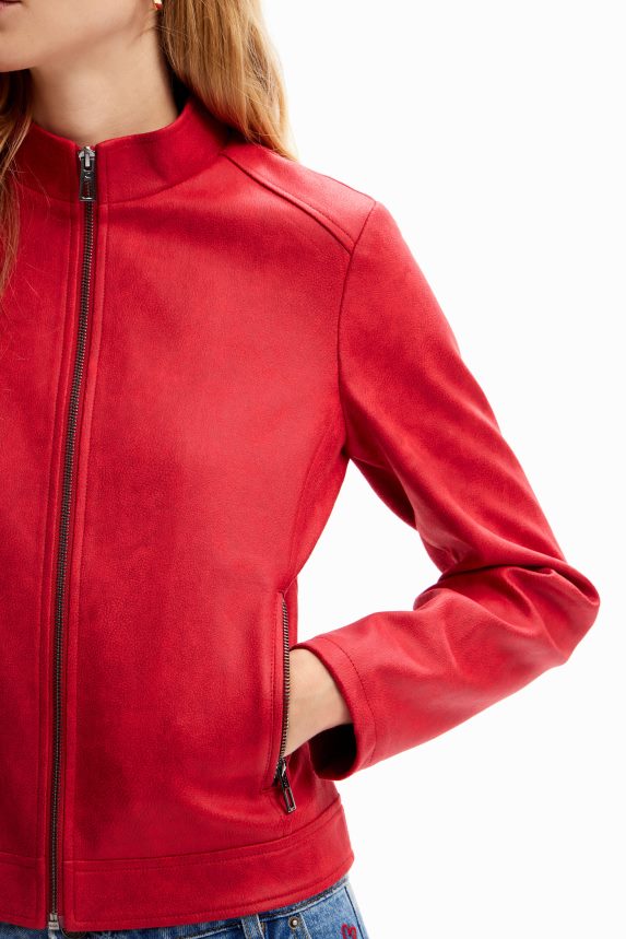 Women DesigualSlim biker jacket Clothing 68X240252