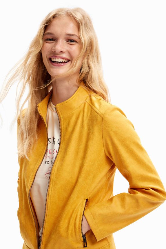 Women DesigualSlim biker jacket Clothing 68X24029