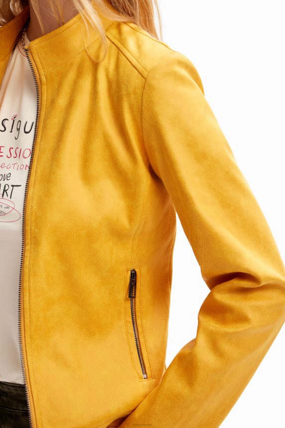 Women DesigualSlim biker jacket Clothing 68X24029