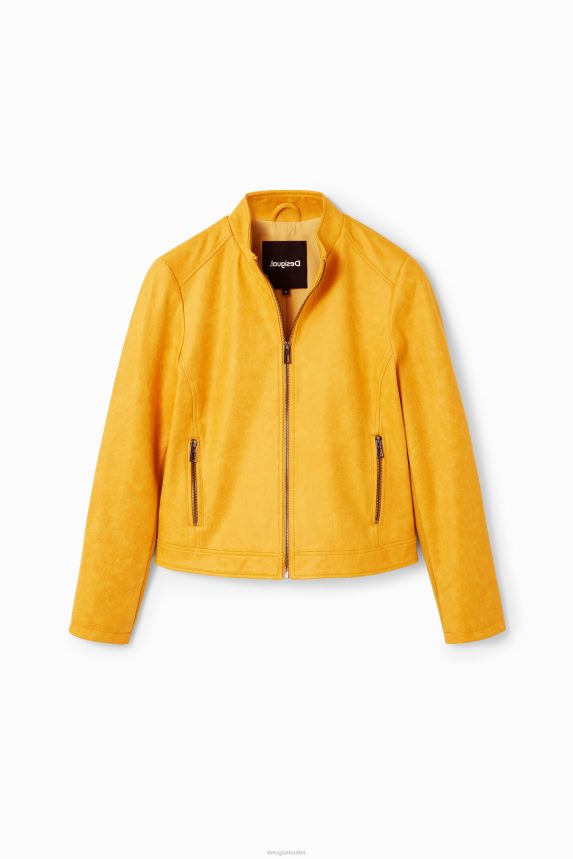 Women DesigualSlim biker jacket Clothing 68X24029