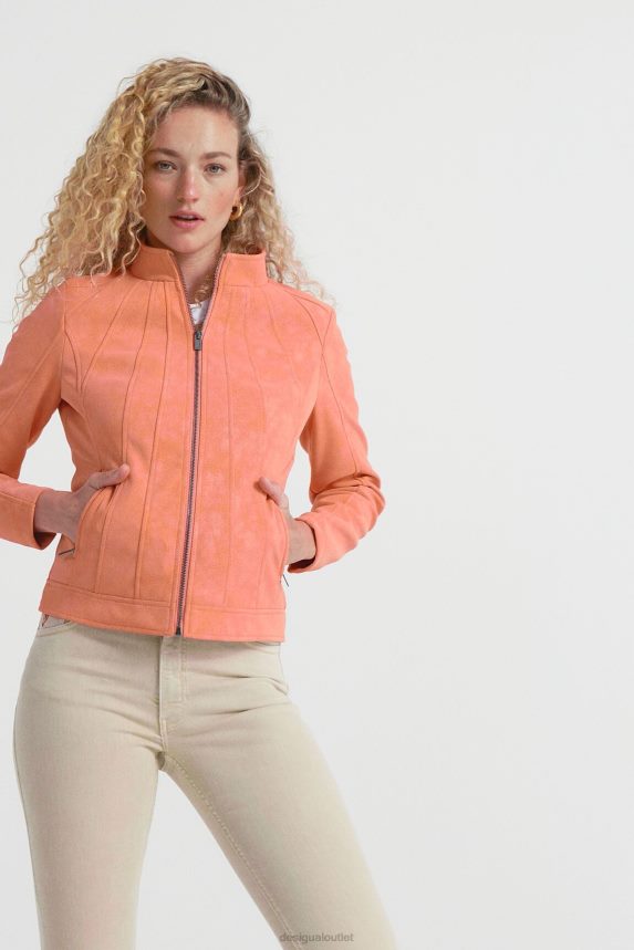 Women DesigualSlim biker jacket Clothing 68X240621