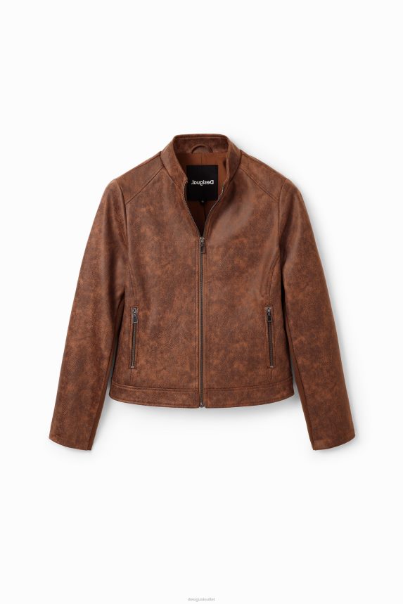 Women DesigualSlim biker jacket Clothing 68X24076