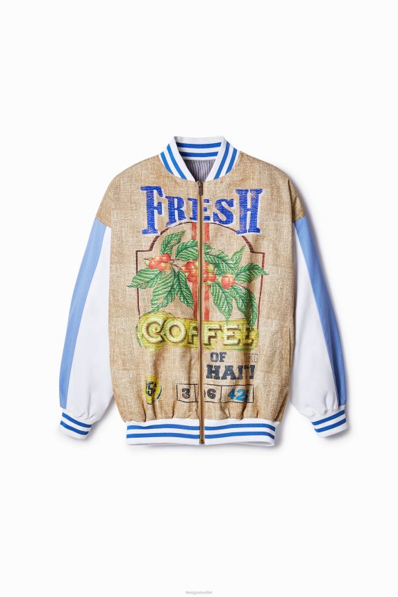 Women DesigualStella Jean bomber jacket Clothing 68X240377