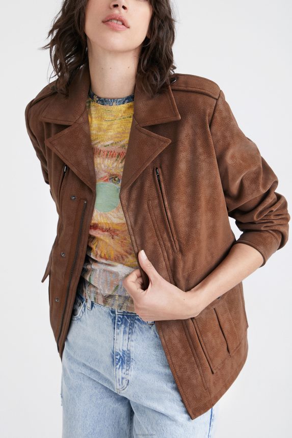 Women DesigualStraight multi-pocket jacket Clothing 68X2401049