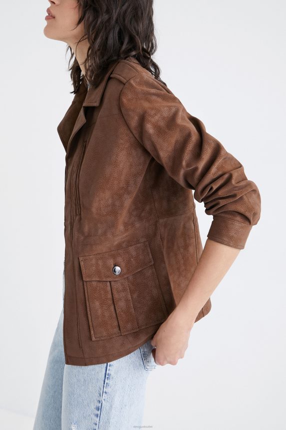 Women DesigualStraight multi-pocket jacket Clothing 68X2401049