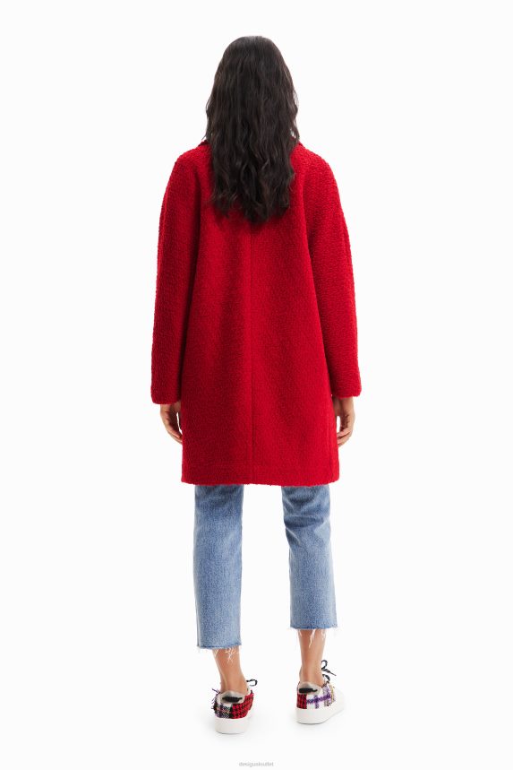 Women DesigualStraight wool coat Clothing 68X240317