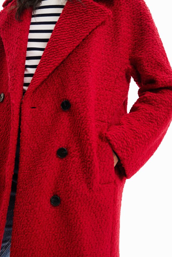 Women DesigualStraight wool coat Clothing 68X240317