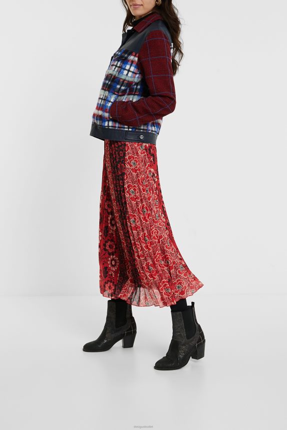 Women DesigualTartan fur jacket Clothing 68X2401080