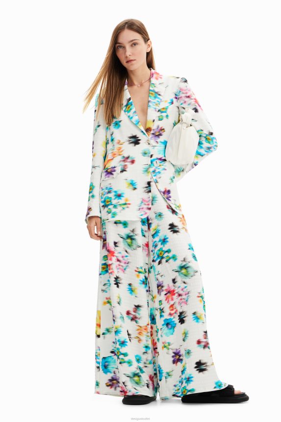 Women DesigualTextured floral blazer Clothing 68X240418