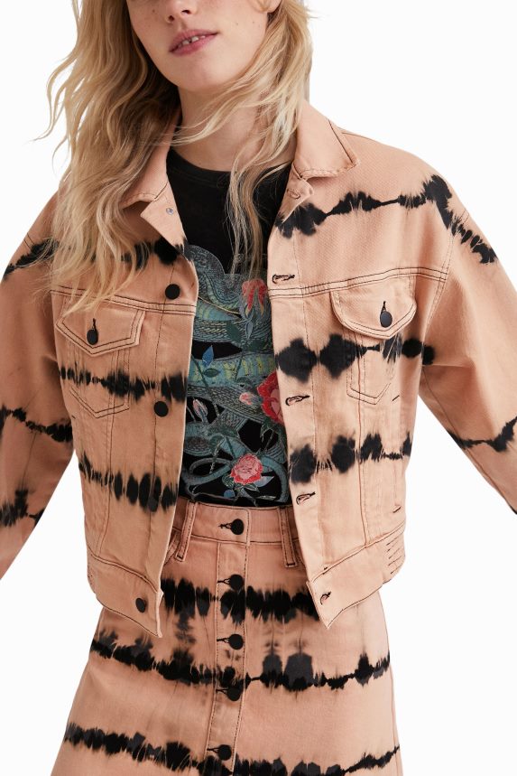 Women DesigualTie-dye denim jacket Clothing 68X240686