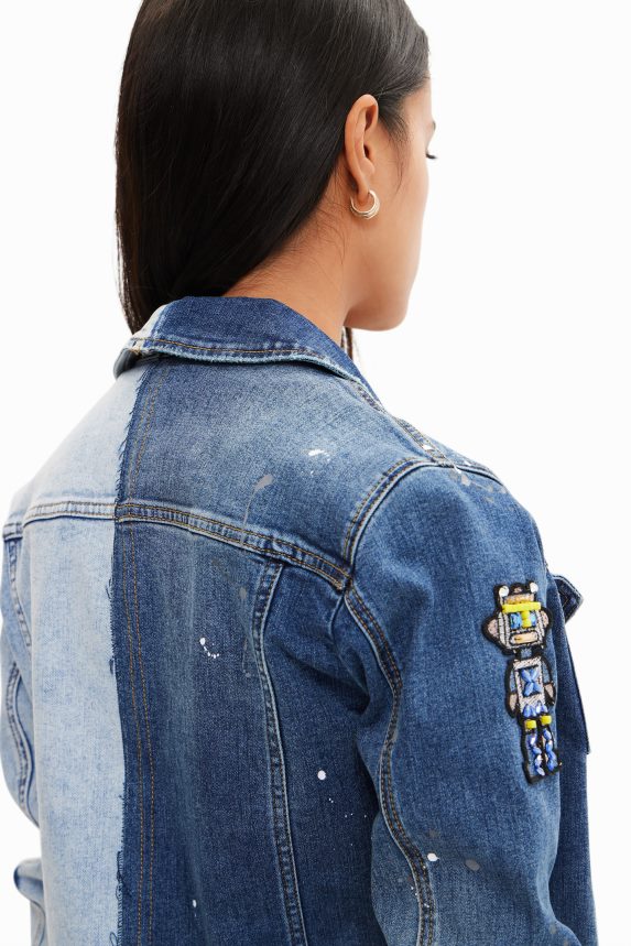 Women DesigualTwo-tone denim jacket Clothing 68X240971