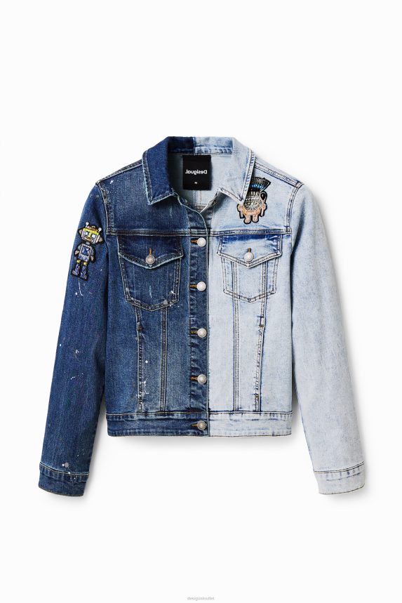 Women DesigualTwo-tone denim jacket Clothing 68X240971