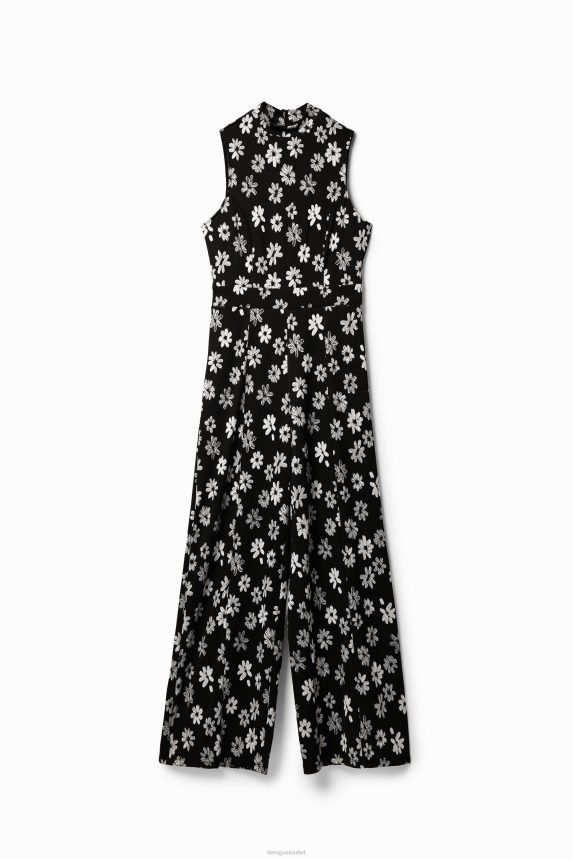 Women DesigualContrast floral jumpsuit Clothing 68X240185