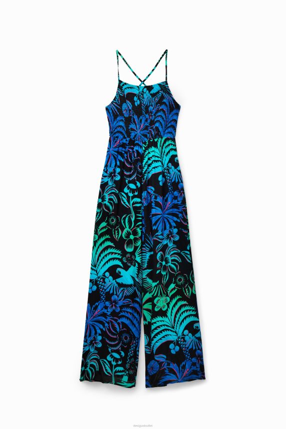 Women DesigualLong tropical strappy jumpsuit Clothing 68X240851