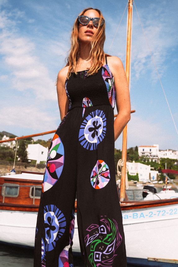 Women DesigualM. Christian Lacroix long strappy jumpsuit Clothing 68X240846