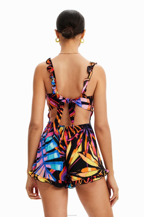 Women DesigualShort ruffle playsuit Clothing 68X240922