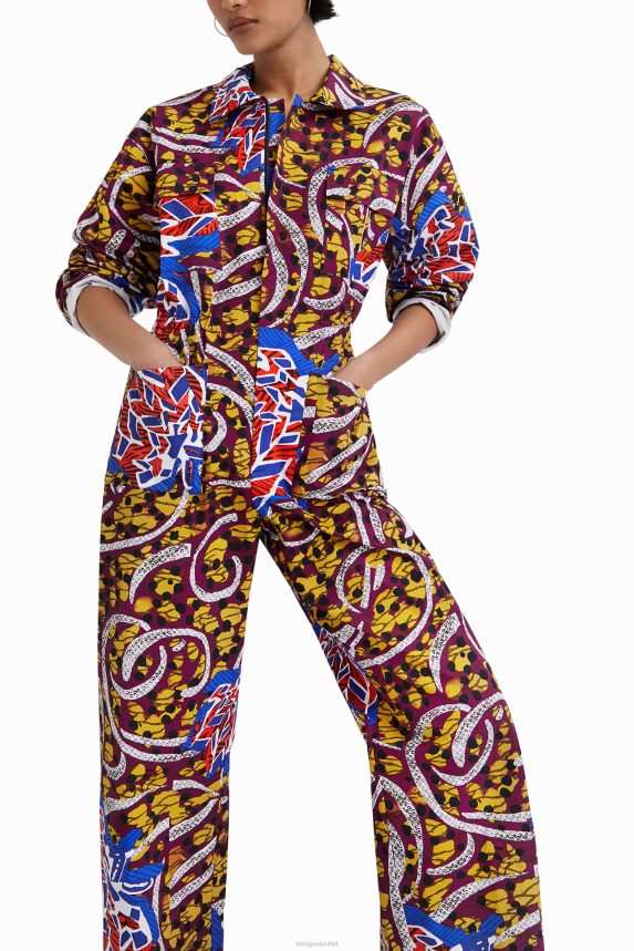 Women DesigualStella Jean long jumpsuit Clothing 68X240779