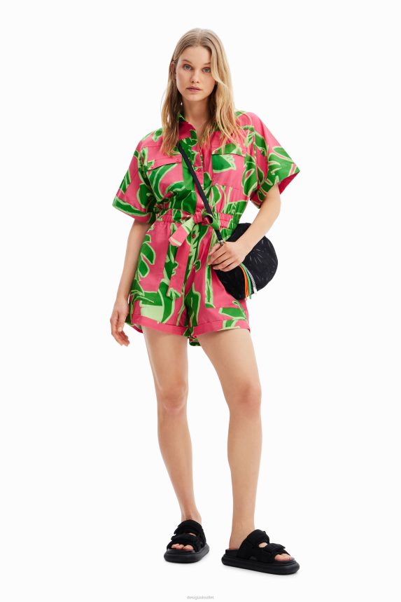 Women DesigualTropical playsuit Clothing 68X240657
