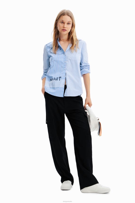 Women DesigualArty striped shirt Clothing 68X2401012